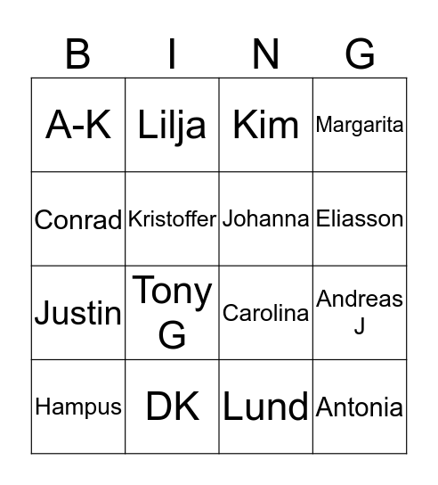 Star-Bingo Card