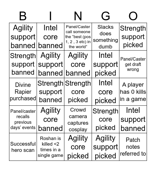 DAC Bingo! Bingo Card