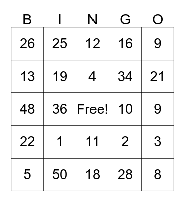 I might win. Bingo Card