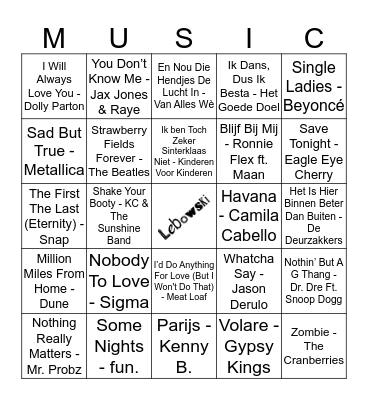 104 Bingo Card