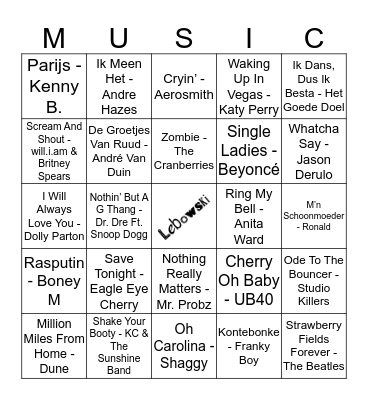 105 Bingo Card