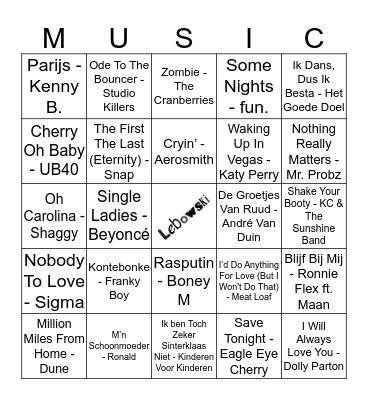 112 Bingo Card