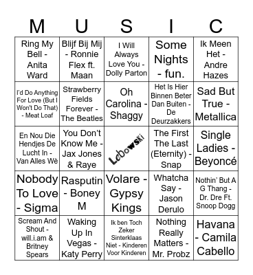 114 Bingo Card
