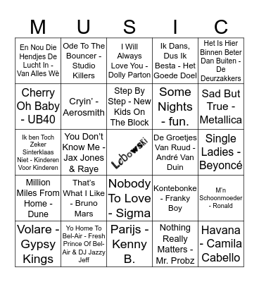 115 Bingo Card