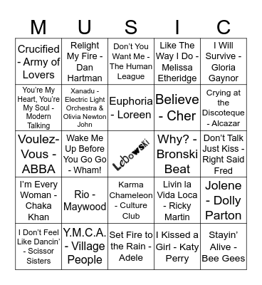 205 Bingo Card