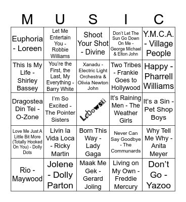 208 Bingo Card