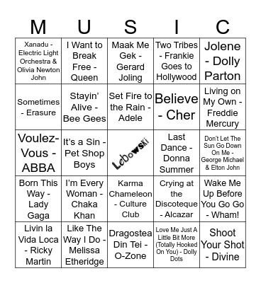 214 Bingo Card
