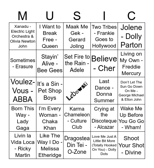 214 Bingo Card