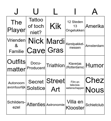 The Ultime JuulBingo Card