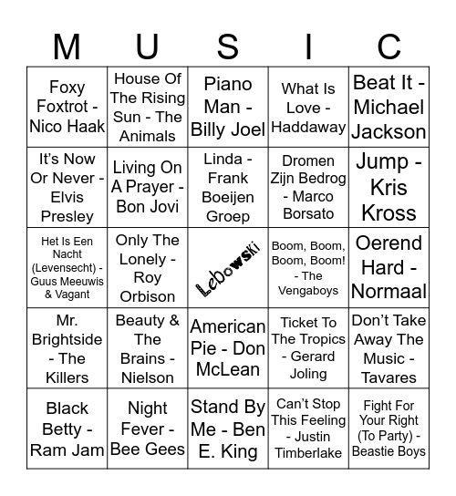 316 Bingo Card