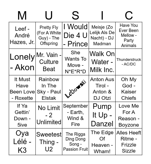 405 Bingo Card