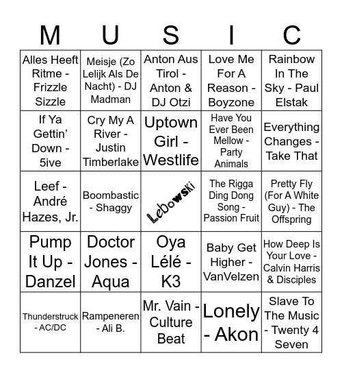 406 Bingo Card