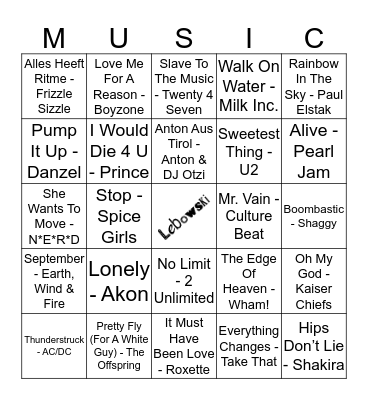 412 Bingo Card