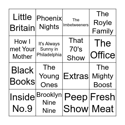 TV THEME BINGO Card