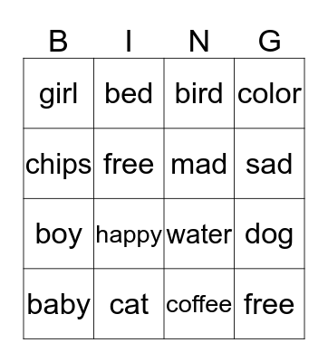 i wanna be a winner  Bingo Card