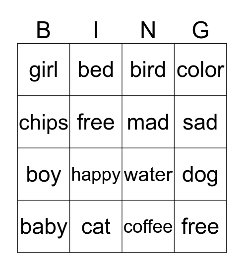 i wanna be a winner  Bingo Card