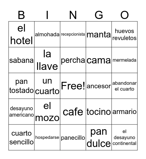 Capitulo 7 Bingo Card