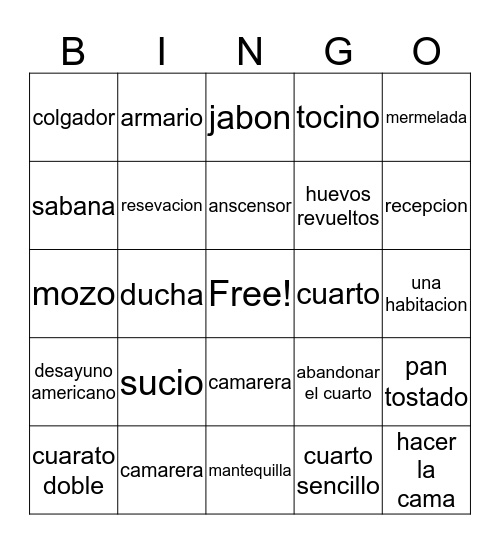 Capitulo 7 Bingo Card