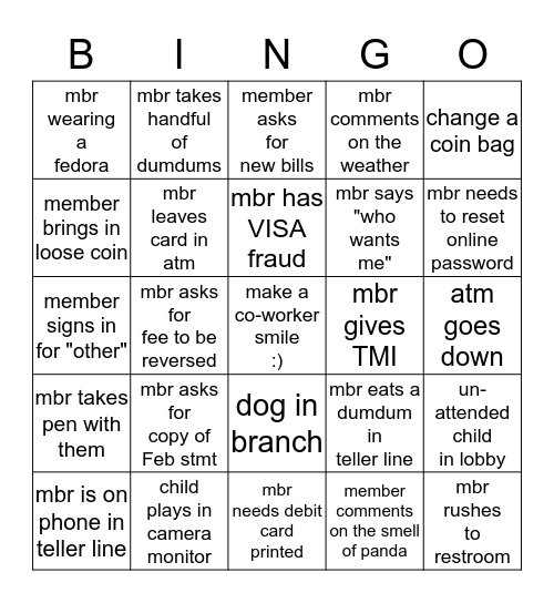 BINGO! Bingo Card