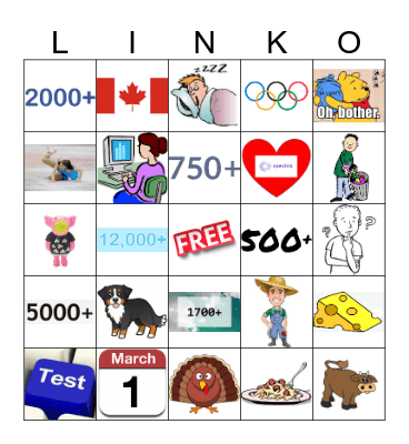 Open Link-O Bingo Card