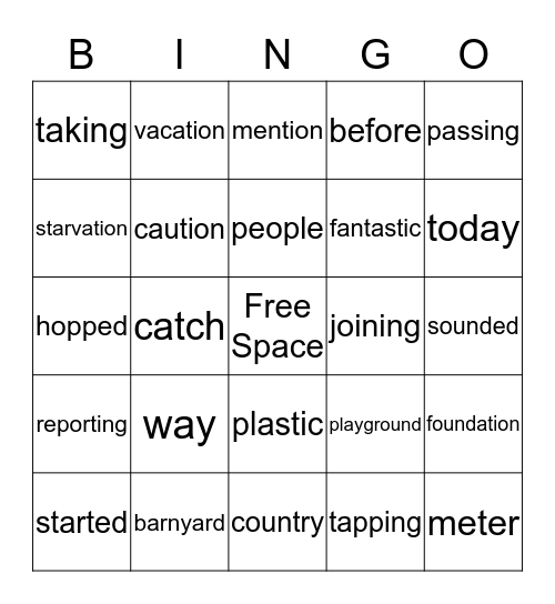 Curriculum Night Bingo Card