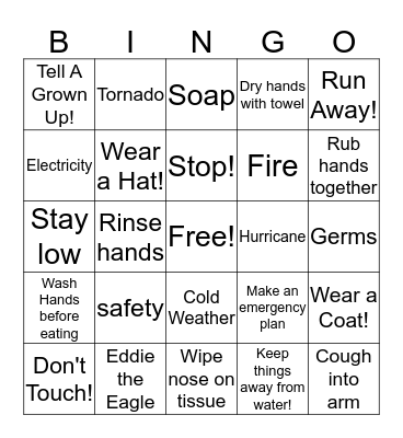 Safety Bingo Card