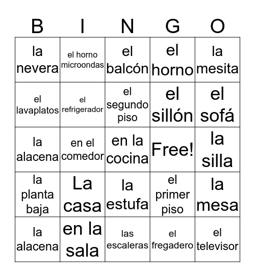 Tye's Fabulous Bingo Game Bingo Card