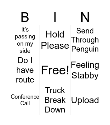 Mini Dispatch Bingo Card