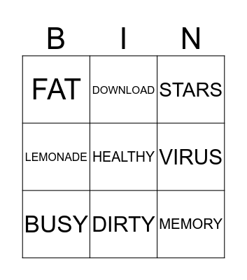 BINGO! Bingo Card