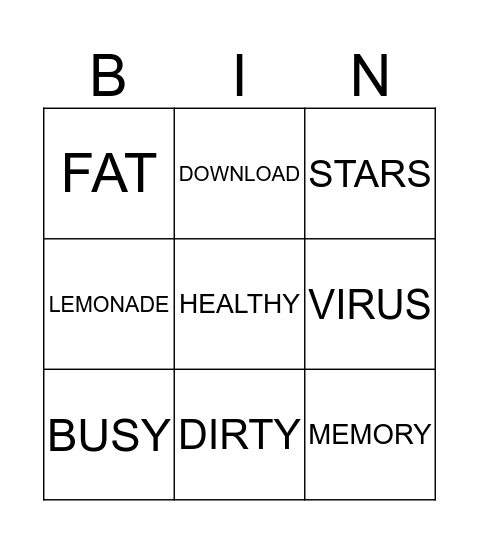 BINGO! Bingo Card