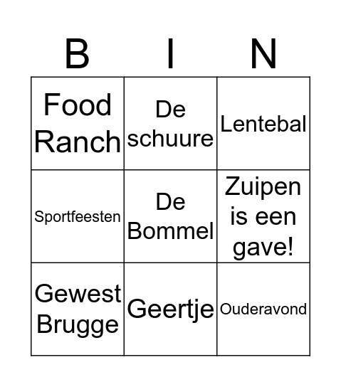 Op zoek naar de KLJ universalis Bingo Card