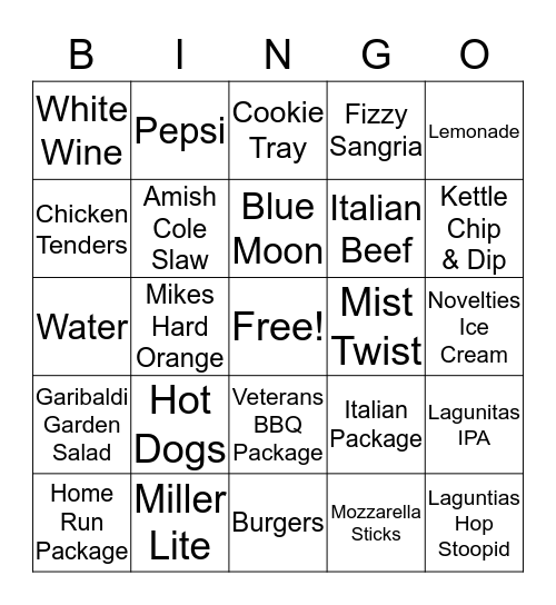 Suites  Bingo Card