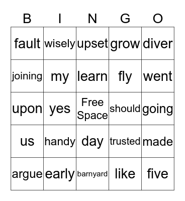 Curriculum Night Bingo Card