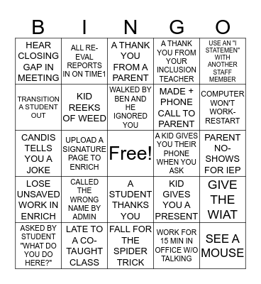 245 BINGO Card