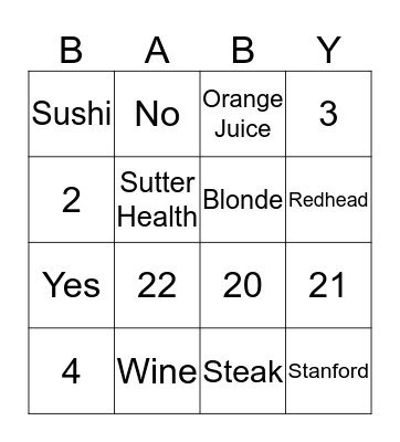 Bingo Card