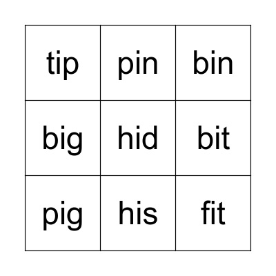 i Bingo Card