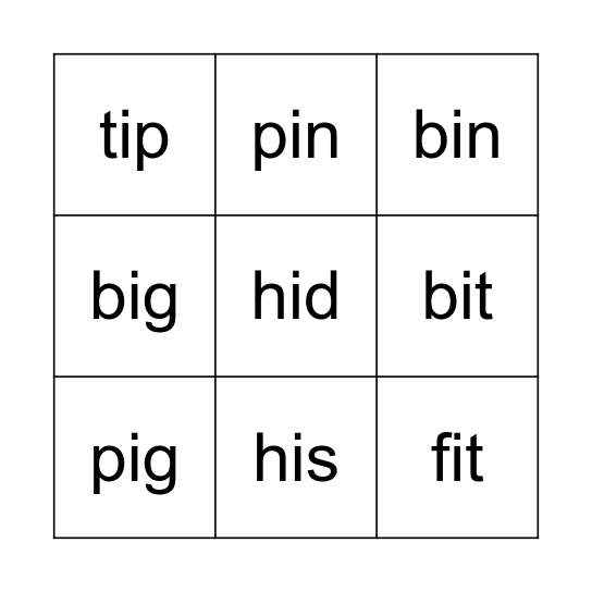 i Bingo Card