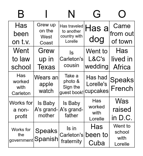 Make a Friend Bingo: Find Someone Who... Bingo Card