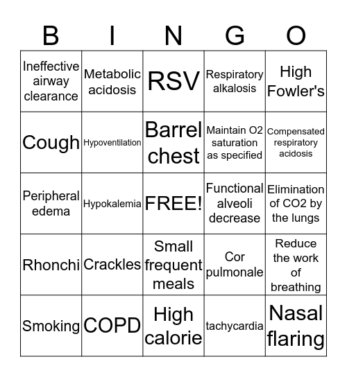 MAY I PLEASE GET SOME OXYGEN Bingo Card