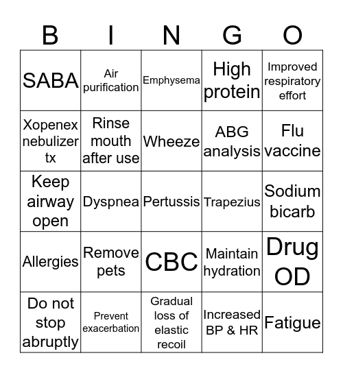 MAY I PLEASE GET SOME OXYGEN Bingo Card