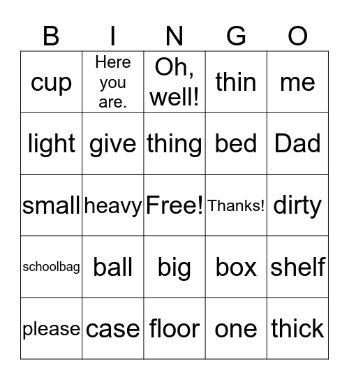13-14 Review Bingo Card