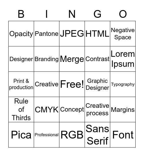 Merge Bingo Card