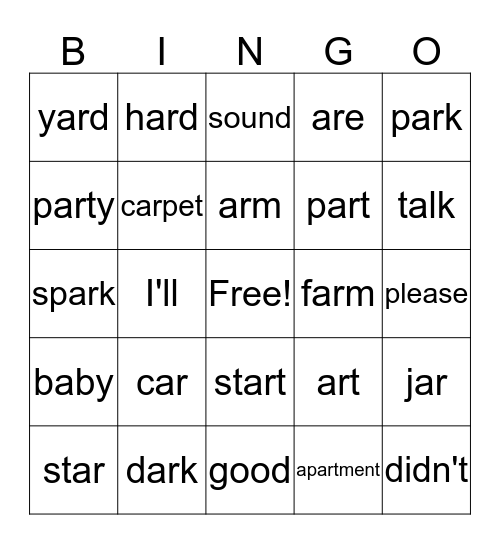 2nd Grade, Unit 4 Lesson 19  Bingo Card