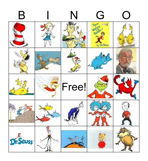 dr. seuss Bingo Card