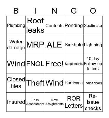 FPCS Bingo  Bingo Card