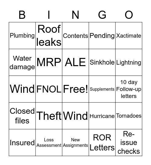 FPCS Bingo  Bingo Card