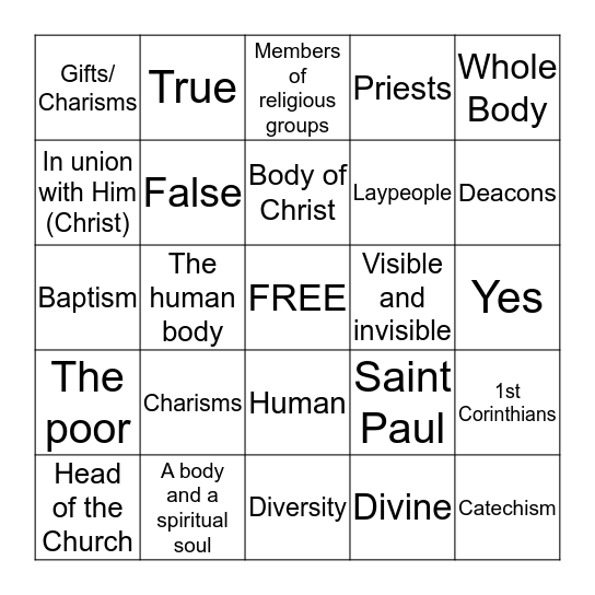 Bingo Card