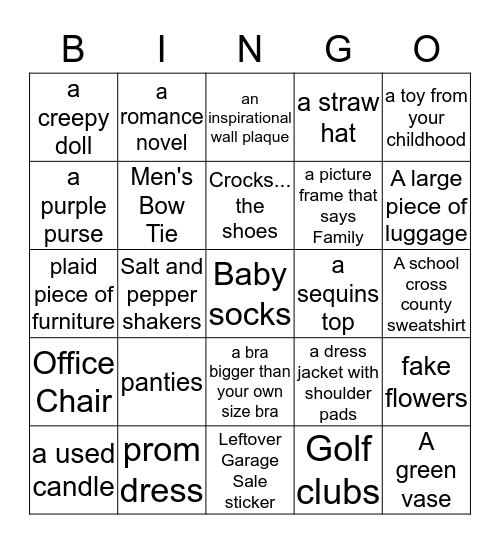 Oh, The Treasures We Will Find Bingo Card