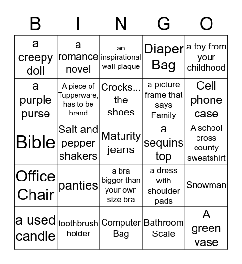 Oh, The Treasures We Will Find Bingo Card
