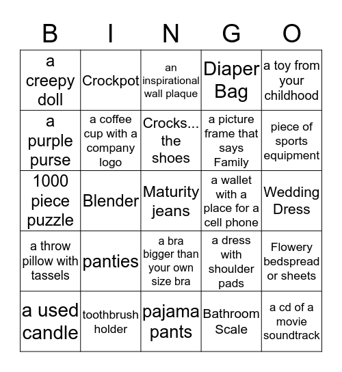 Oh, The Treasures We Will Find Bingo Card